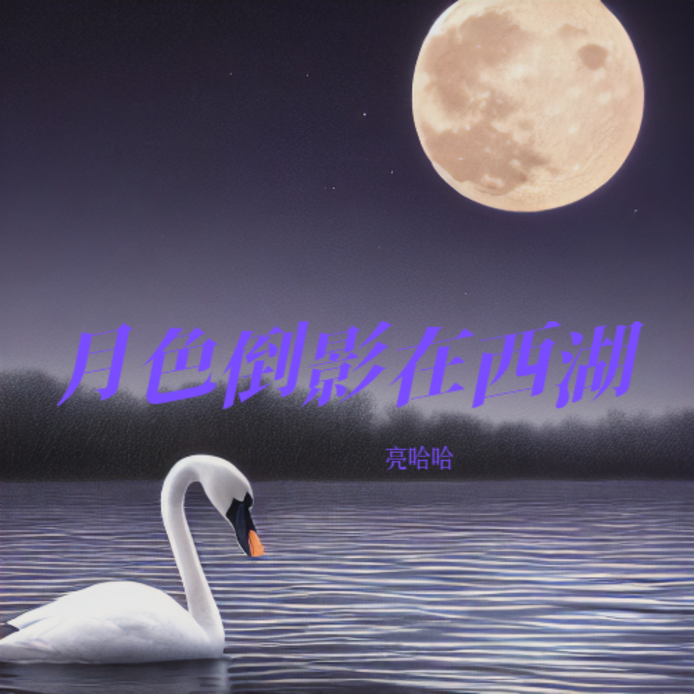 月色倒映在西湖